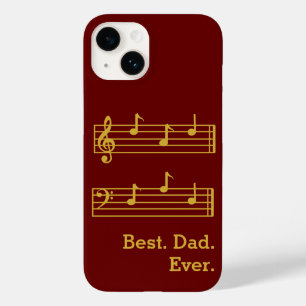 レッド金ゴールドミュージックノート最高のパパEVER TREBLE BASS Case-Mate iPhone 14ケース