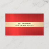 レッド金ゴールドメタリックブラシ 名刺 (裏面)