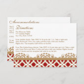 レッド金ゴールドモロッコディレクション宿泊カード エンクロージャーカード (正面/裏面)