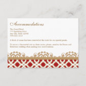 レッド金ゴールドモロッコディレクション宿泊カード エンクロージャーカード (裏面)