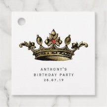 レッド金ゴールドヴィンテージクラウンとルビージェムストーン