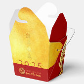 レッド金ゴールド中国のスネーク紙カット2025 TOFB フェイバーボックス (オープン)