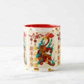 レッド金ゴールド中国のタイガーニューイヤー春フェスティバル ツートーンマグカップ (中央)
