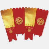 レッド金ゴールド中国のホース紙カット2026 FBPop フェイバーボックス (見開き)