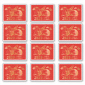 レッド金ゴールド中国のラビットニューイヤー春フェスティバル シール (正面)