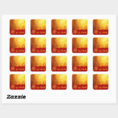 レッド金ゴールド中国の紙カット2020ステッカー スクエアシール (シート)