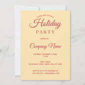 レッド金ゴールド企業のホリデーパーティー招待状 (裏面)