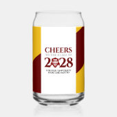 レッド金ゴールド学校大学卒業 ガラス缶 (裏面)