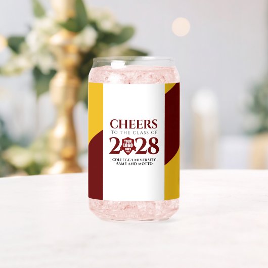 レッド金ゴールド学校大学卒業 ガラス缶 (インサイチュ (ウェディング))