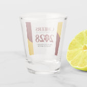 レッド金ゴールド学校大学卒業 ショットグラス (裏面)