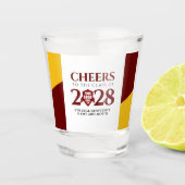 レッド金ゴールド学校大学卒業 ショットグラス (正面)