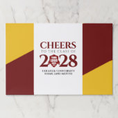 レッド金ゴールド学校大学卒業 ペーパーパッド (正面)