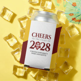 レッド金ゴールド学校大学卒業 缶クーラー