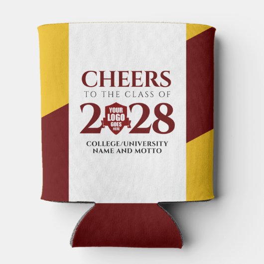 レッド金ゴールド学校大学卒業 缶クーラー (裏面)