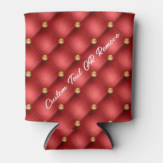 レッド金ゴールド宝石クーラーボックスとカスタム文字 缶クーラー (正面)