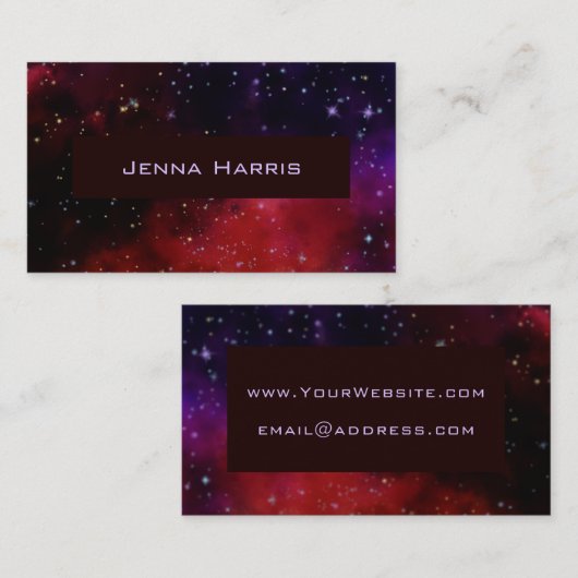 レッド銀河系名刺 名刺 (正面/裏面)