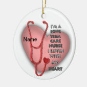 レッド長期気にナースカスタムナースオーナメント セラミックオーナメント (左)