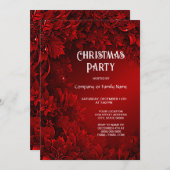 レッド離れフローラクリスマスパーティの招待状 招待状 (正面/裏面)