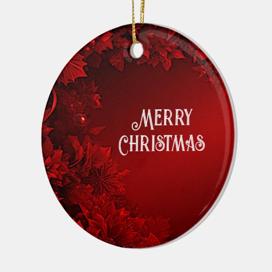 レッド離れフローラクリスマスホリデーオーナメント セラミックオーナメント (左)