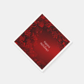 レッド離れフローラホリデーナプキン スタンダードカクテルナプキン (角)