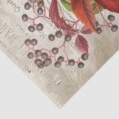 レッド離れ秋の葉のデコペフランスのージ 薄葉紙 (詳細)