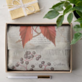 レッド離れ秋の葉のデコペフランスのージ 薄葉紙 (ギフト)