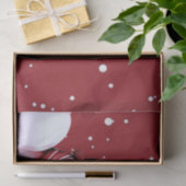 レッド雪だるまスノーウィークリスマスホリデー 薄葉紙 (ギフト)