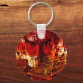 レッド顔グラフィティ キーホルダー (正面)
