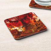 レッド顔グラフィティ コースター (左側)