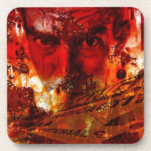 レッド顔グラフィティ コースター (正面)