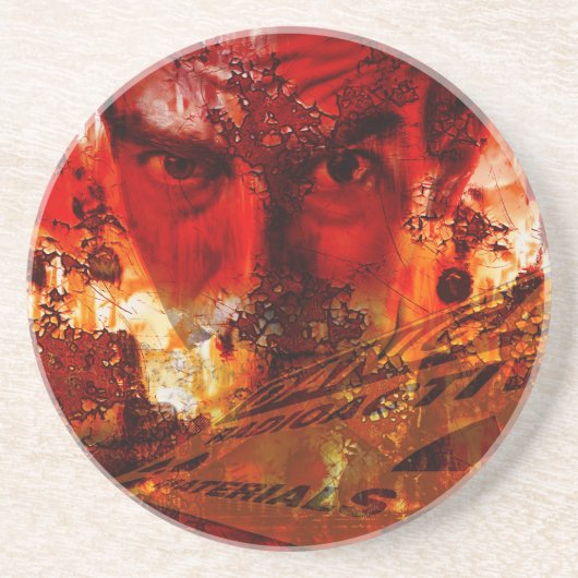 レッド顔グラフィティ コースター (正面)