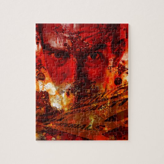 レッド顔グラフィティ ジグソーパズル (縦)