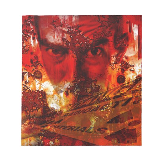 レッド顔グラフィティ ノートパッド (正面)