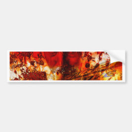 レッド顔グラフィティ バンパーステッカー