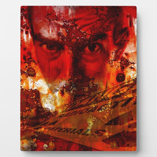 レッド顔グラフィティ フォトプラーク (正面)