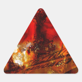 レッド顔グラフィティ 三角形シール