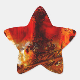 レッド顔グラフィティ 星シール