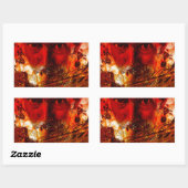 レッド顔グラフィティ 長方形シール (シート)