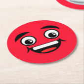 レッド顔・オブ・ジョイ ラウンドペーパーコースター (アングル)