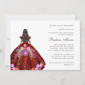 レッド鮮やかフィエスタフローラキンセアニラ招待状 招待状 (正面)