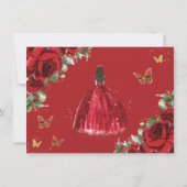 レッド鮮やかフローラプリンセスドレス金ゴールドキンセアニラ セーブザデート (裏面)