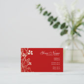 レッド鮮やかフローラリビジネスカード 名刺 (スタンド正面)