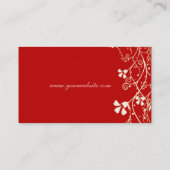 レッド鮮やかフローラリビジネスカード 名刺 (裏面)