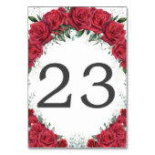 レッド鮮やかローゼスシルバーキンセアニェラ誕生日 テーブルナンバー (裏面)