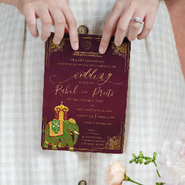 レッド鮮やか金ゴールドとゲネシュインディアン結婚ズ