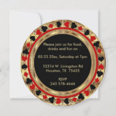 レッド00thバースデーパーティー – DIYシティ&州 招待状 (裏面)