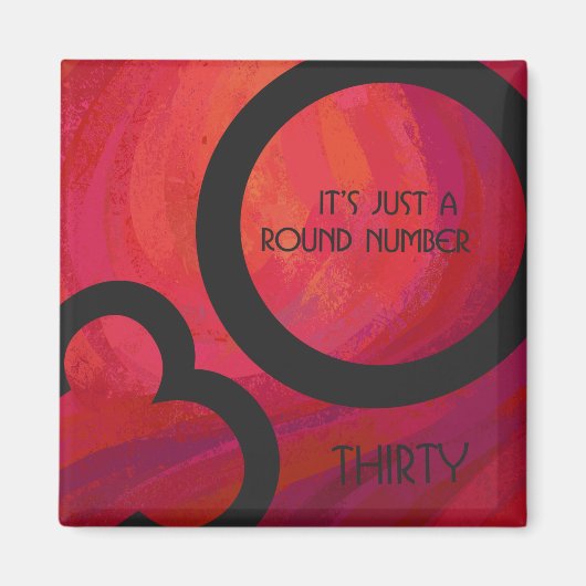 レッド30 Decade誕生日 マグネット (正面)