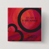 レッド30 Decade誕生日 缶バッジ (正面)