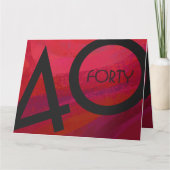 レッド40 Decade誕生日 カード (正面)