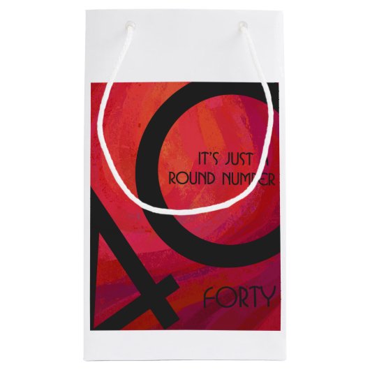 レッド40 Decade誕生日 スモールペーパーバッグ (裏面)